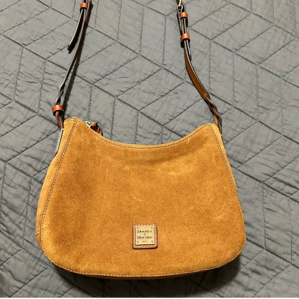 Dooney & Bourke Tan Suede Shoulder Bag